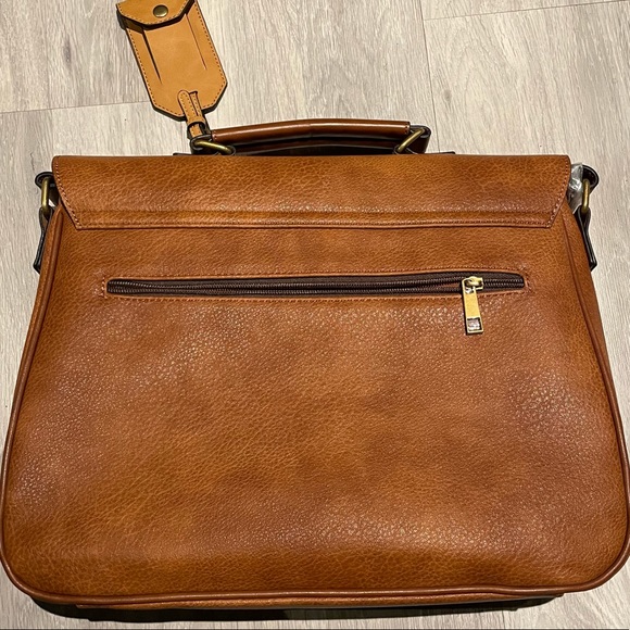 BROWN LEATHER ALDO MENS BAG - Picture 2 of 5